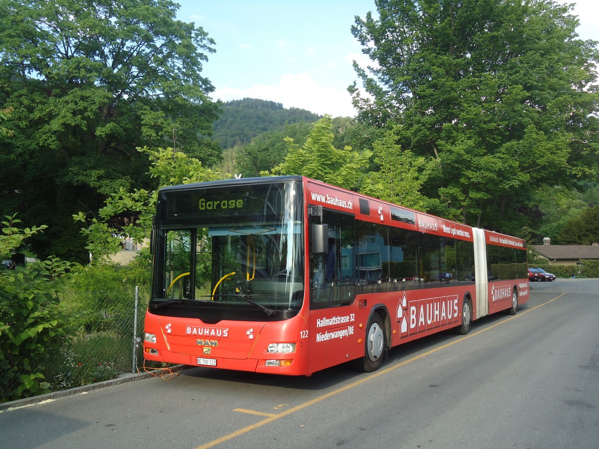 (139'173) - STI Thun - Nr. 122/BE 700'122 - MAN am 29. Mai 2012 bei der Schiffl�ndte Thun