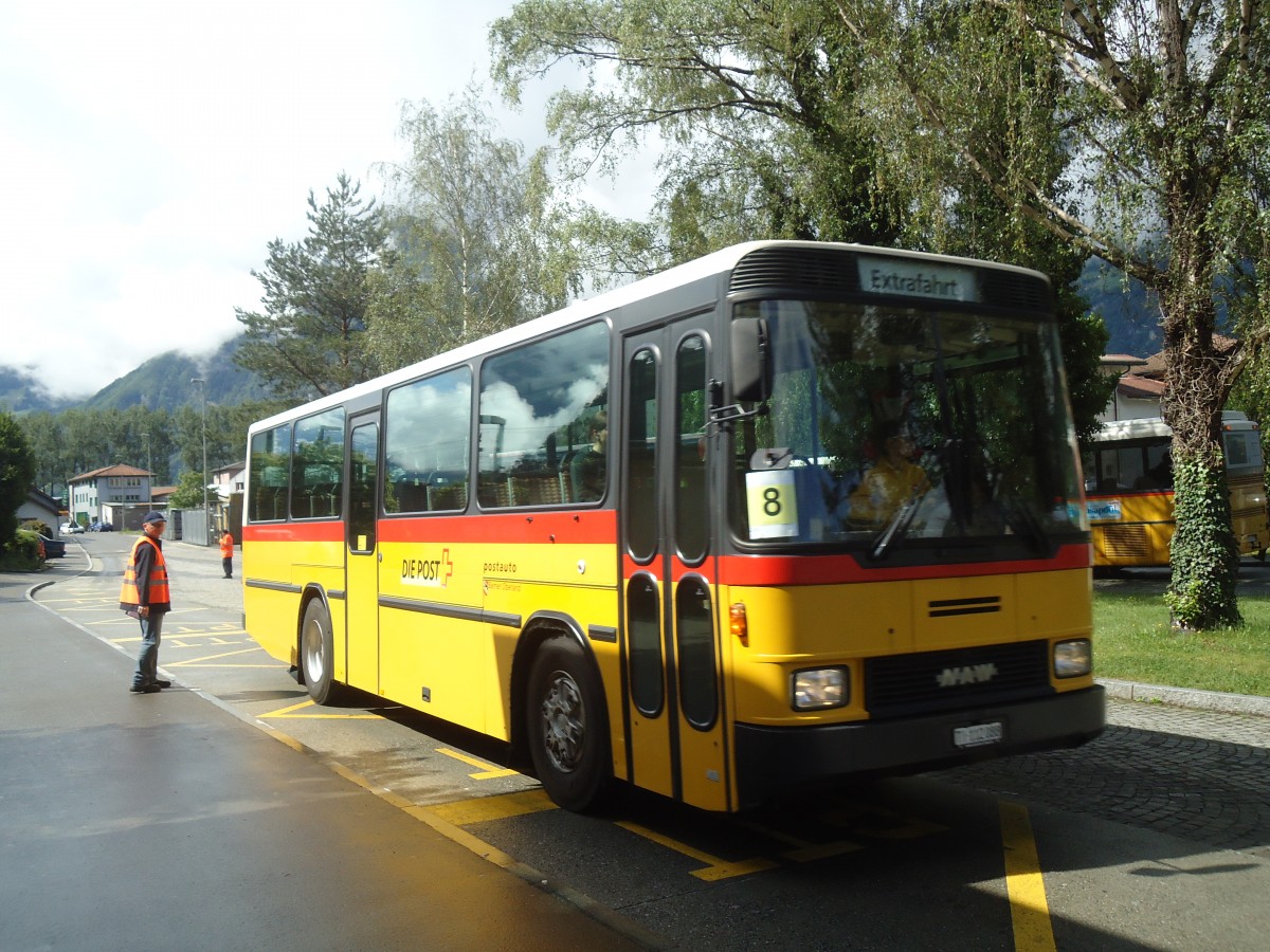 (139'380) - Marchetti, Airolo - TI 112'088 - NAW/Hess (ex PostAuto Bern; ex AVG Meiringen Nr. 66; ex P 24'452) am 11. Juni 2012 beim Bahnhof Fl�elen