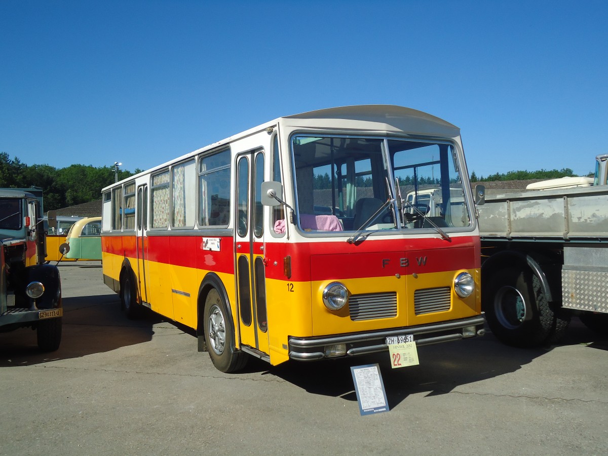 (139'486) - Tr�b, Oberrieden - Nr. 12/ZH 69'651 - FBW/R&J (ex Ryffel, Uster Nr. 12) am 16. Juni 2012 in Hinwil, AMP