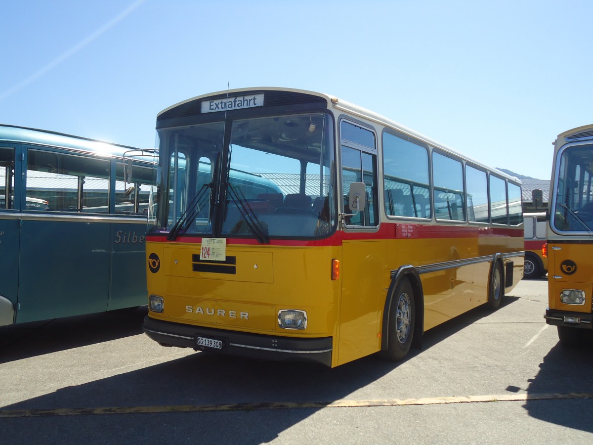 (139'648) - R�egg, R�ti - SG 139'308 - Saurer/T�scher (ex Gurtner, Worb; ex P 24'276) am 16. Juni 2012 in Hinwil, AMP