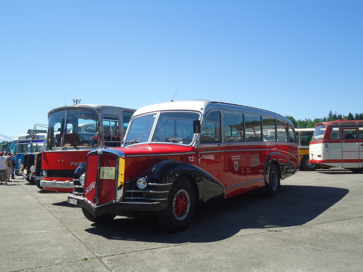 (139'671) - Meier, Gr�t - Nr. 12/ZH 27'216 - FBW/R&J (ex Wespe, Altst�tten; ex AFA Adelboden Nr. 12) am 16. Juni 2012 in Hinwil, AMP