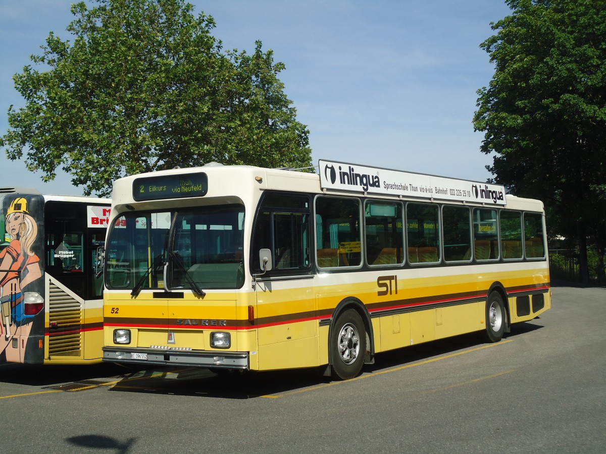 (139'985) - STI Thun - Nr. 52/BE 396'552 - Saurer/R&J am 24. Juni 2012 bei der Schiffl�ndte Thun