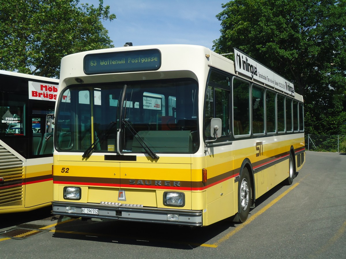 (139'991) - STI Thun - Nr. 52/BE 396'552 - Saurer/R&J am 24. Juni 2012 bei der Schiffl�ndte Thun