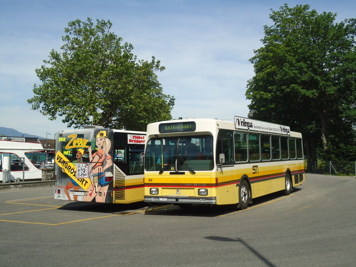 (140'003) - STI Thun - Nr. 52/BE 396'552 - Saurer/R&J am 24. Juni 2012 bei der Schiffl�ndte Thun