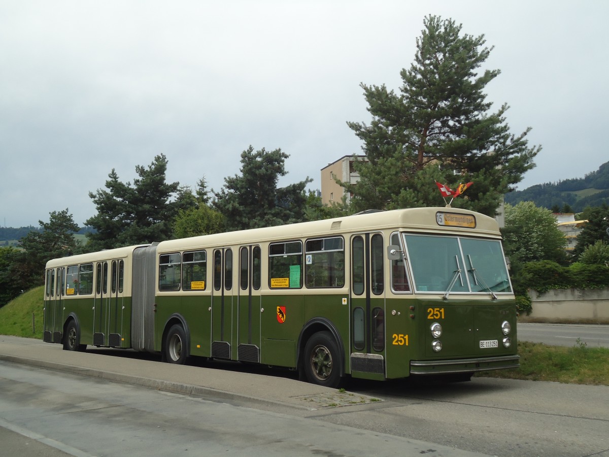 (140'150) - SVB Bern (TVB) - Nr. 251/BE 113'251 - FBW/SWS-R&J am 24. Juni 2012 in Ostermundigen, R�ti