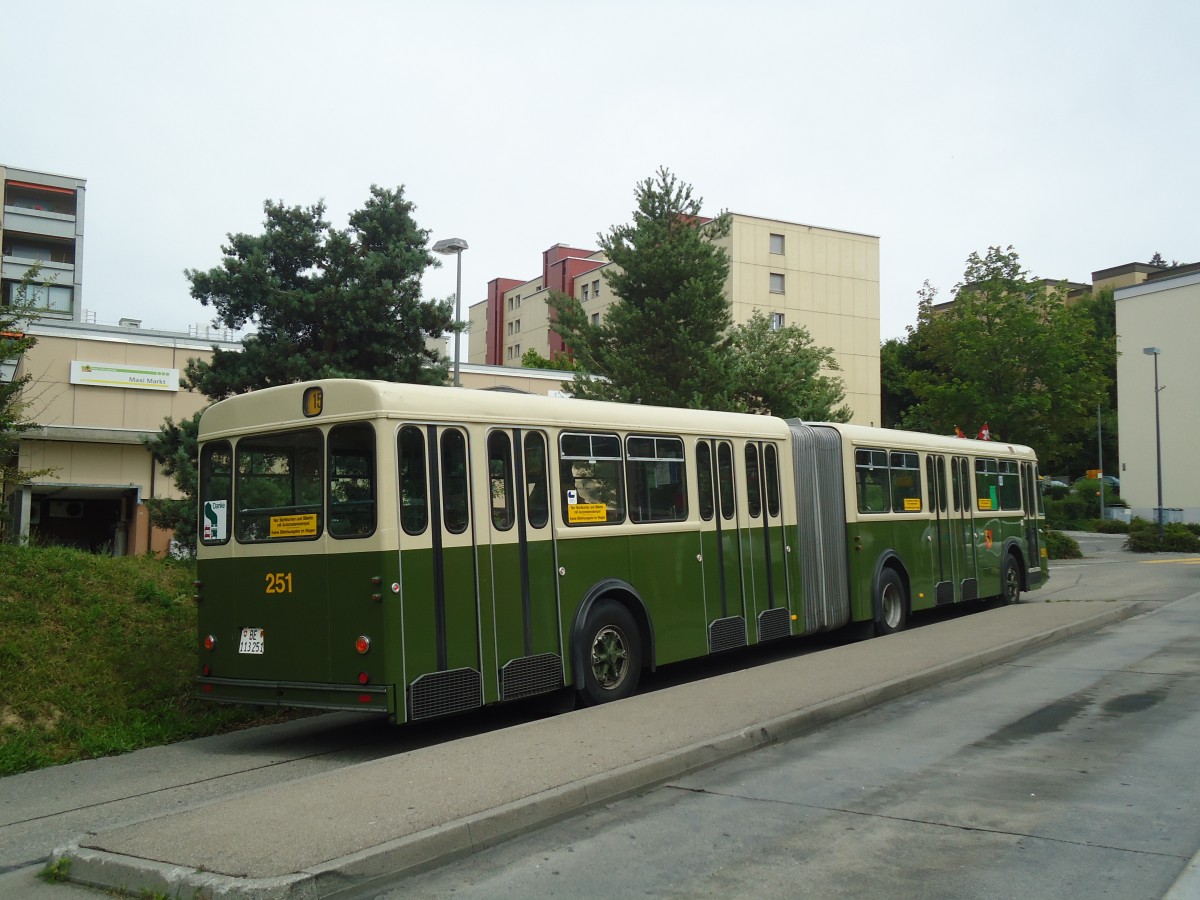 (140'154) - SVB Bern (TVB) - Nr. 251/BE 113'251 - FBW/SWS-R&J am 24. Juni 2012 in Ostermundigen, R�ti