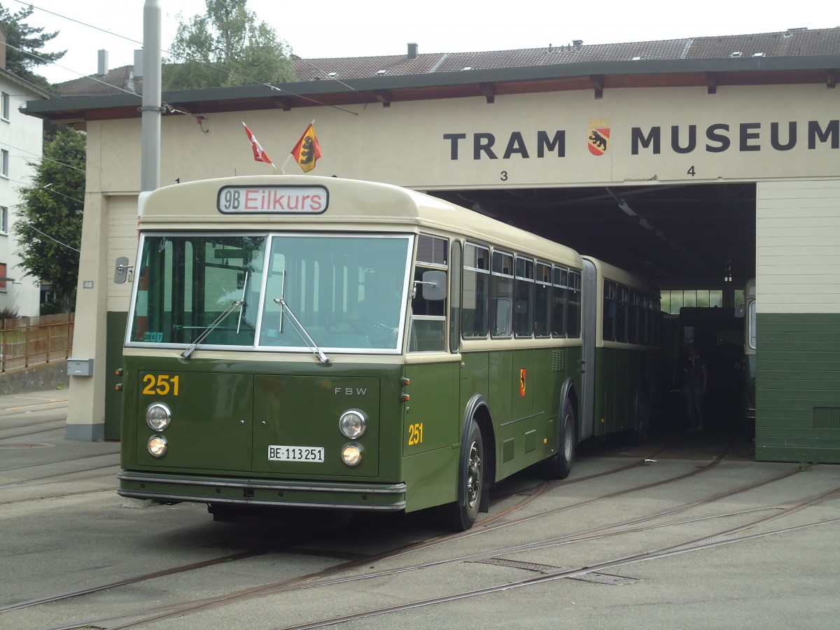 (140'167) - SVB Bern (TVB) - Nr. 251/BE 113'251 - FBW/SWS-R&J am 24. Juni 2012 in Bern, Weissenb�hl