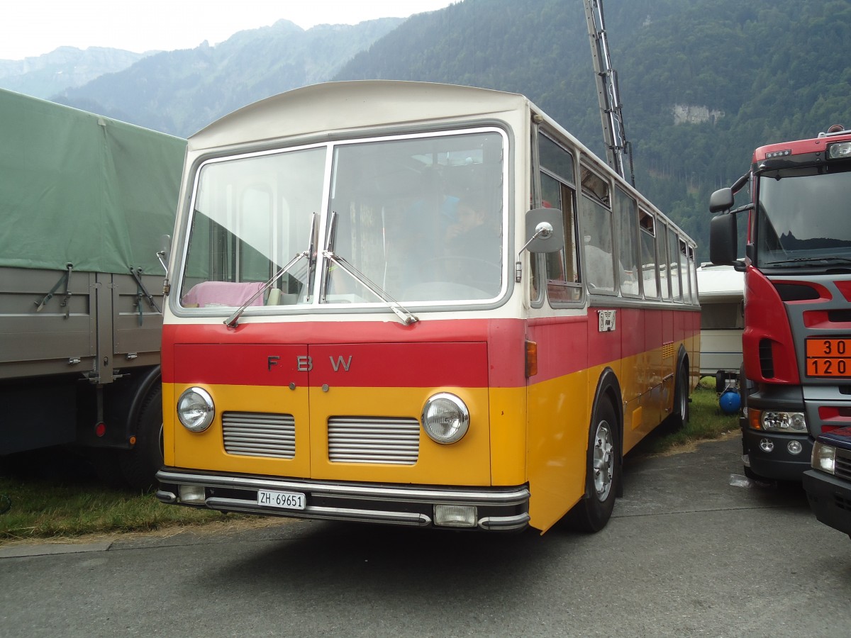 (140'222) - Tr�b, Oberrieden - Nr. 12/ZH 69'651 - FBW/R&J (ex Ryffel, Uster Nr. 12) am 30. Juni 2012 in Interlaken, Flugplatz