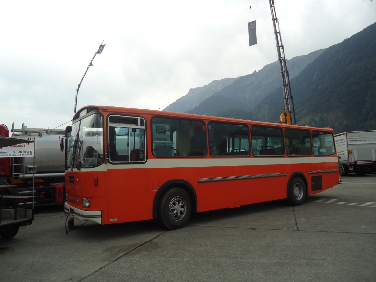 (140'223) - Mangold, Oberengstringen - ZH 368'719 - Saurer/Hess (ex RhV Altst�tten Nr. 45) am 30. Juni 2012 in Interlaken, Flugplatz