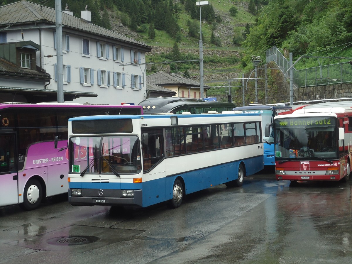 (140'403) - Meyer, G�schenen - UR 9346 - Mercedes (ex Gut, Binz Nr. 19) am 1. Juli 2012 beim Bahnhof G�schenen