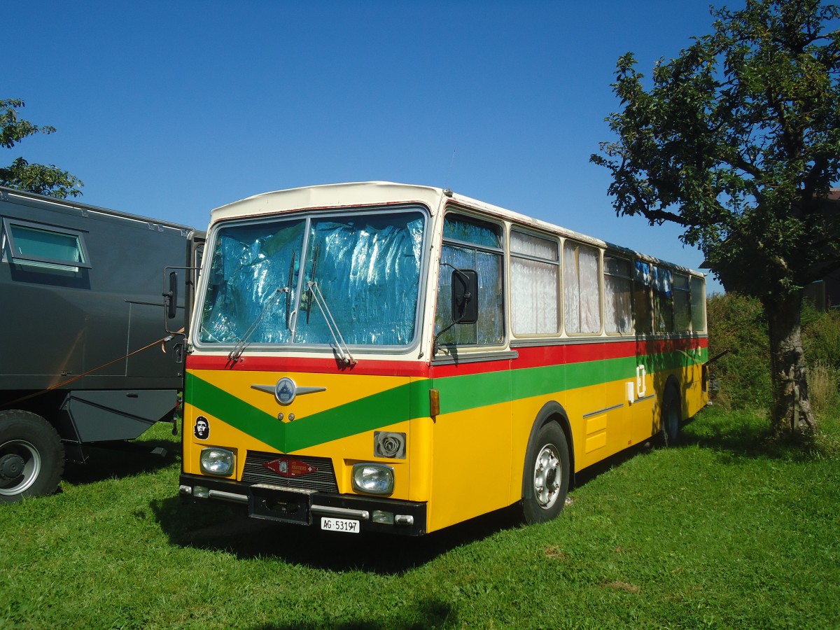(141'154) - Wisler, M�hlau - AG 53'197 - Saurer/Hess (ex Flury, Balm) am 18. August 2012 in Affeltrangen, Kreuzegg