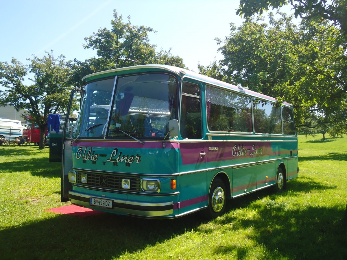 (141'199) - Aus Oesterreich: W�stner, Bezau - B 499 DZ - Setra am 18. August 2012 in Affeltrangen, Kreuzegg