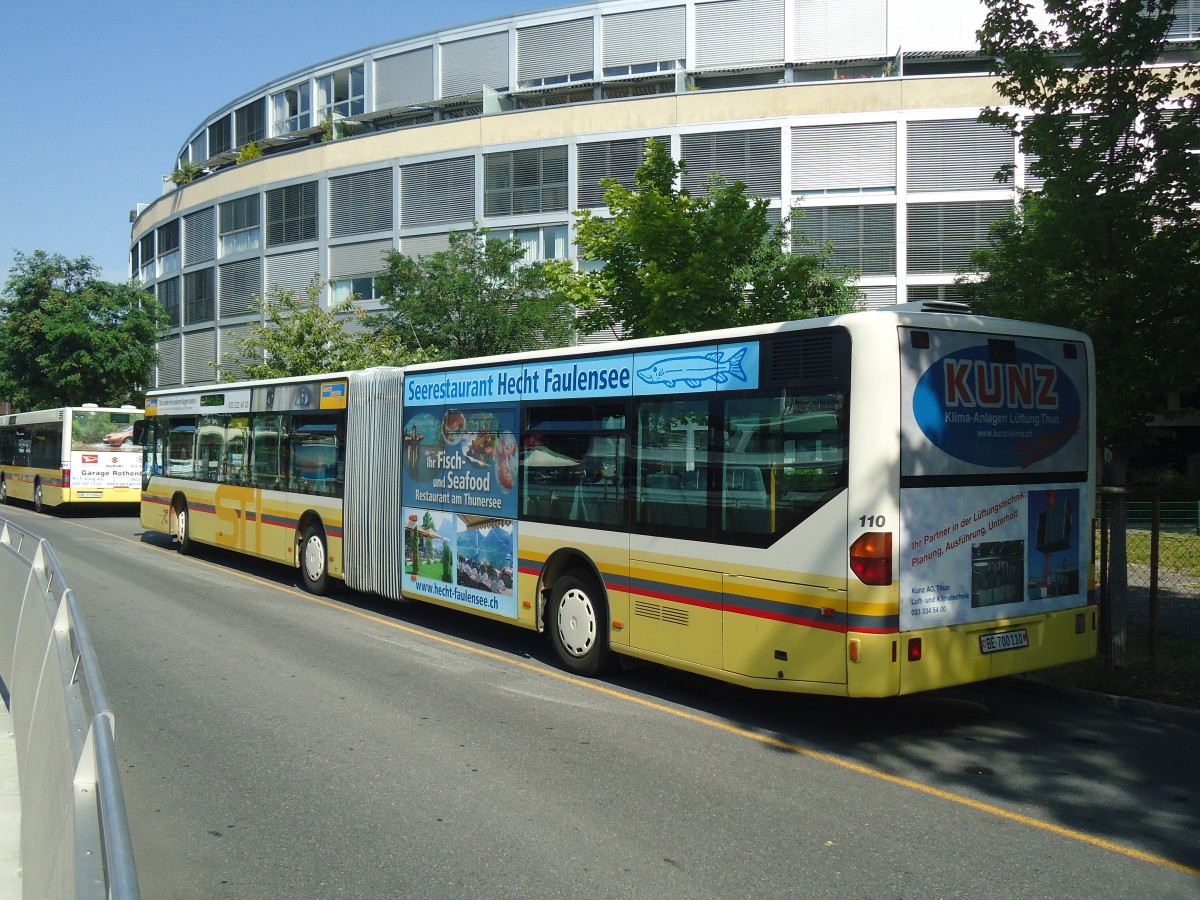 (141'370) - STI Thun - Nr. 110/BE 700'110 - Mercedes am 20. August 2012 bei der Schiffl�ndte Thun