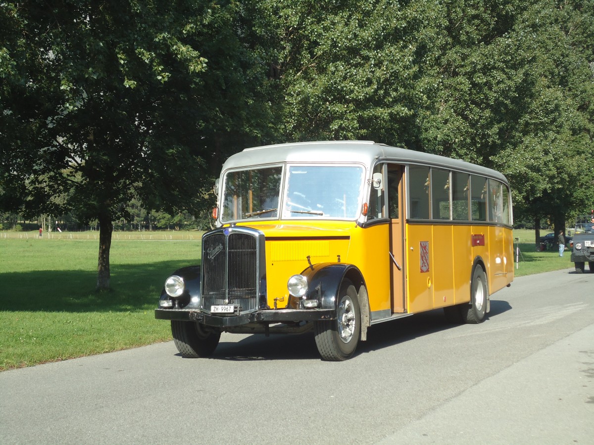 (141'664) - Wegm�ller, Attikon - ZH 9967 - Saurer/Hess (ex P 24'531; ex P 1375) am 15. September 2012 in Chur, Waffenplatz