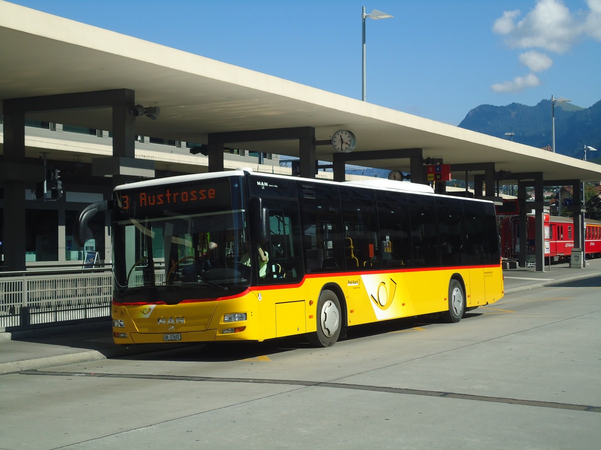 (141'764) - D�nser, Trimmis - GR 27'692 - MAN am 15. September 2012 beim Bahnhof Chur