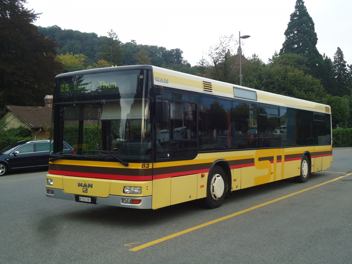 (141'860) - VMCV Clarens - Nr. 83/BE 543'383 - MAN am 23. September 2012 bei der Schiffl�ndte Thun