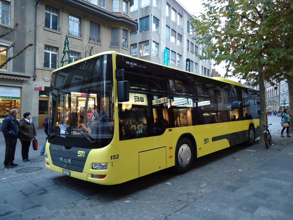(142'259) - STI Thun - Nr. 152/BE 801'152 - MAN am 22. November 2012 in Thun, B�lliz