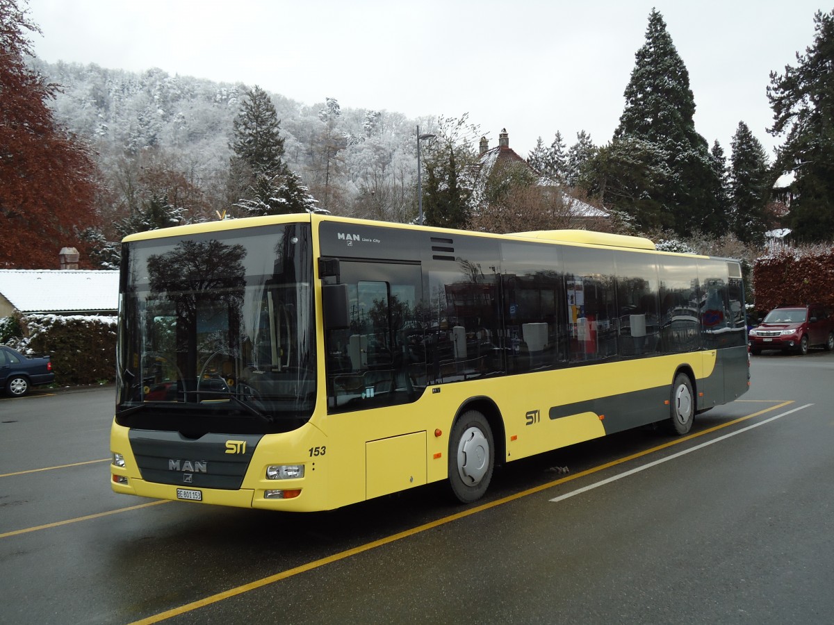(142'286) - STI Thun - Nr. 153/BE 801'153 - MAN am 30. November 2012 bei der Schiffl�ndte Thun