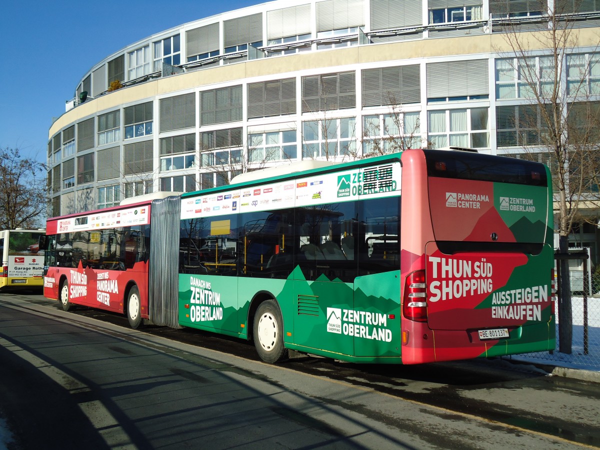 (142'502) - STI Thun - Nr. 137/BE 801'137 - Mercedes am 12. Dezember 2012 bei der Schiffl�ndte Thun