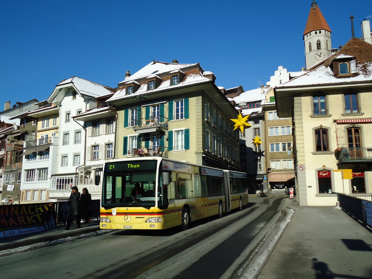 (142'505) - STI Thun - Nr. 85/BE 543'385 - Mercedes am 12. Dezember 2012 in Thun, Sinnebr�cke