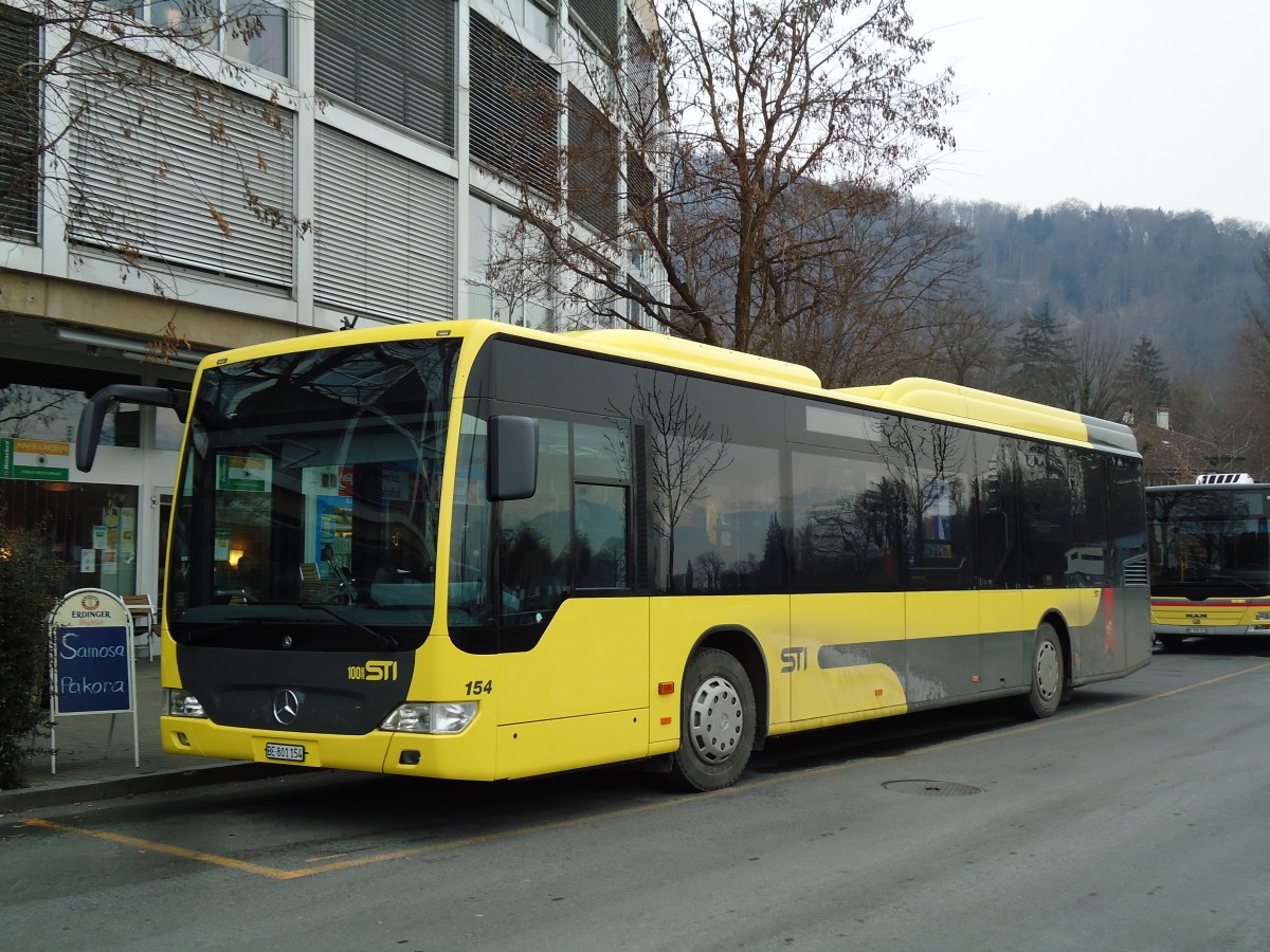 (143'051) - STI Thun - Nr. 154/BE 801'154 - Mercedes am 19. Januar 2013 bei der Schiffl�ndte Thun