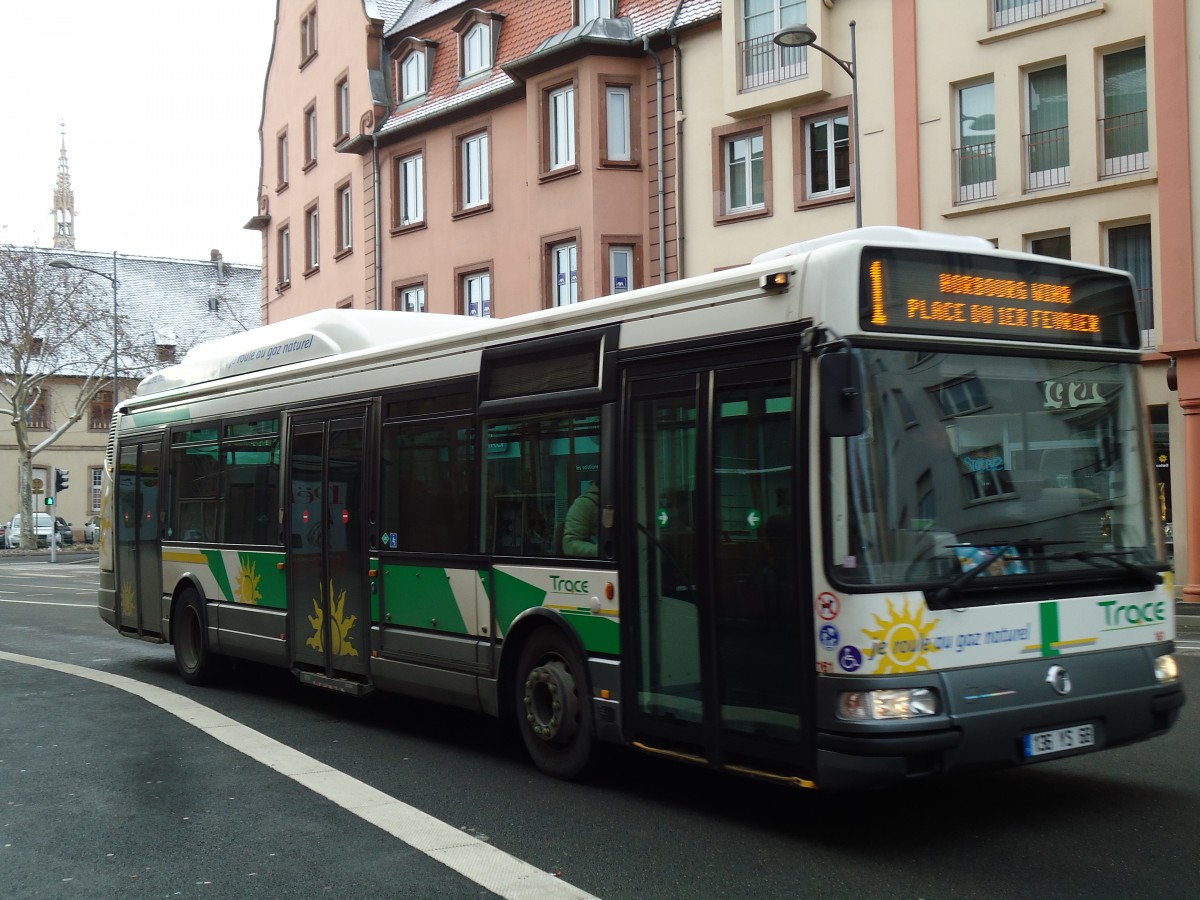 (143'344) - TRACE Colmar - Nr. 161/136 YS 68 - Irisbus am 8. Dezember 2012 in Colmar, Th��tre