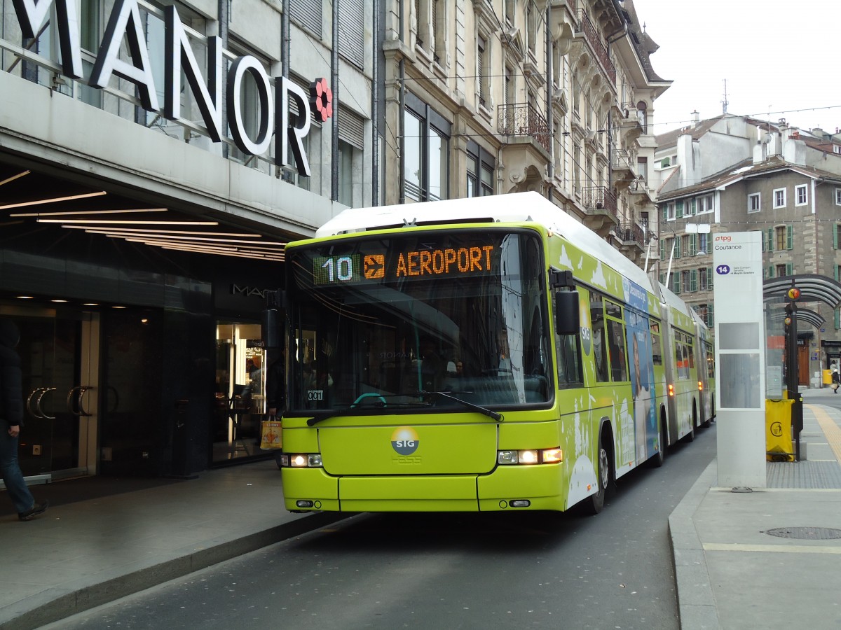 (143'374) - TPG Gen�ve - Nr. 788 - Hess/Hess Doppelgelenktrolleybus am 22. Februar 2013 in Gen�ve, Coutance