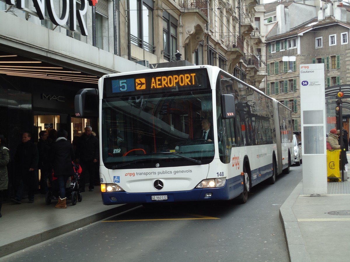 (143'383) - TPG Gen�ve - Nr. 148/GE 960'532 - Mercedes am 22. Februar 2013 in Gen�ve, Coutance