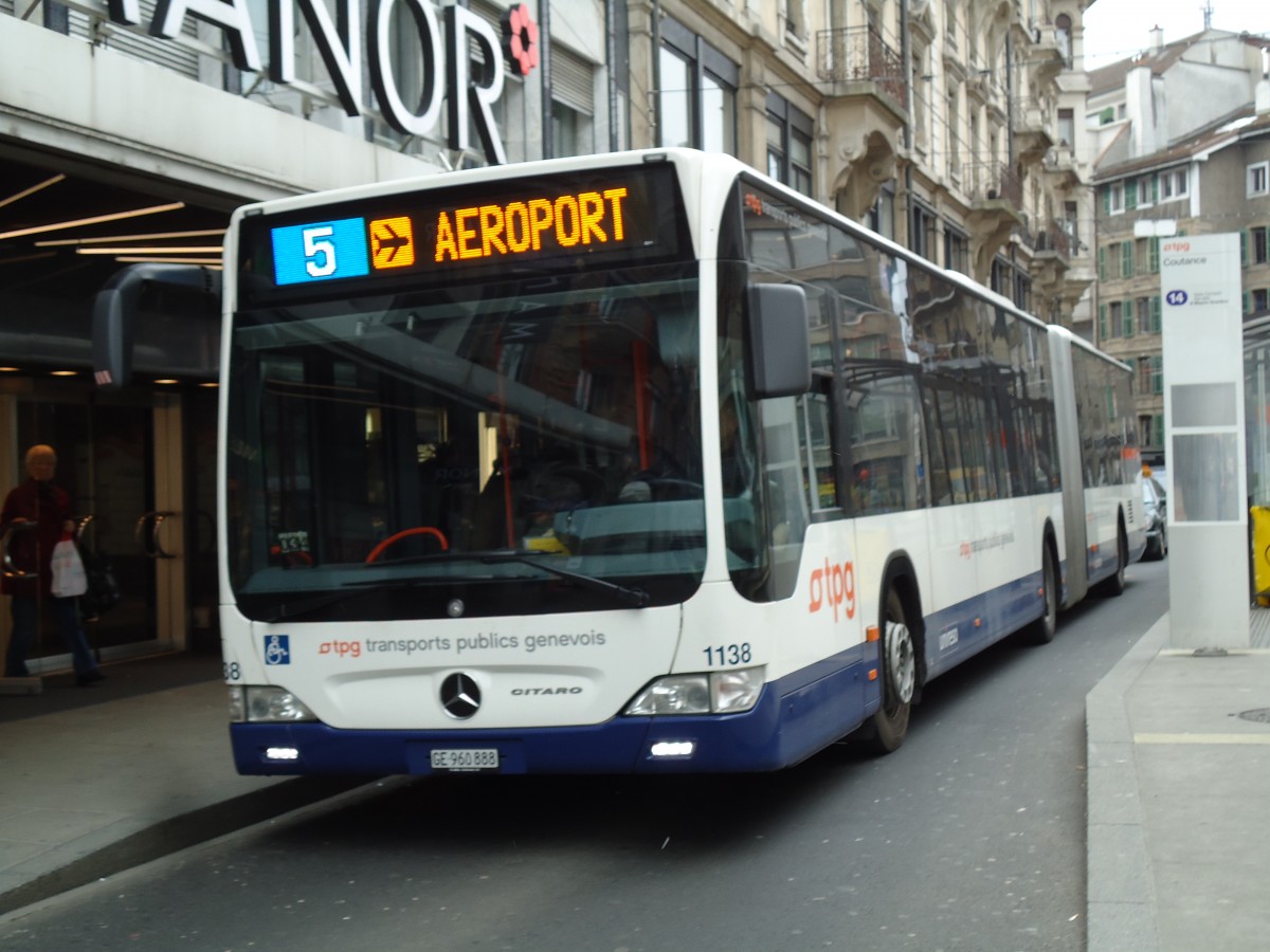 (143'391) - TPG Gen�ve - Nr. 1138/GE 960'888 - Mercedes am 22. Februar 2013 in Gen�ve, Coutance