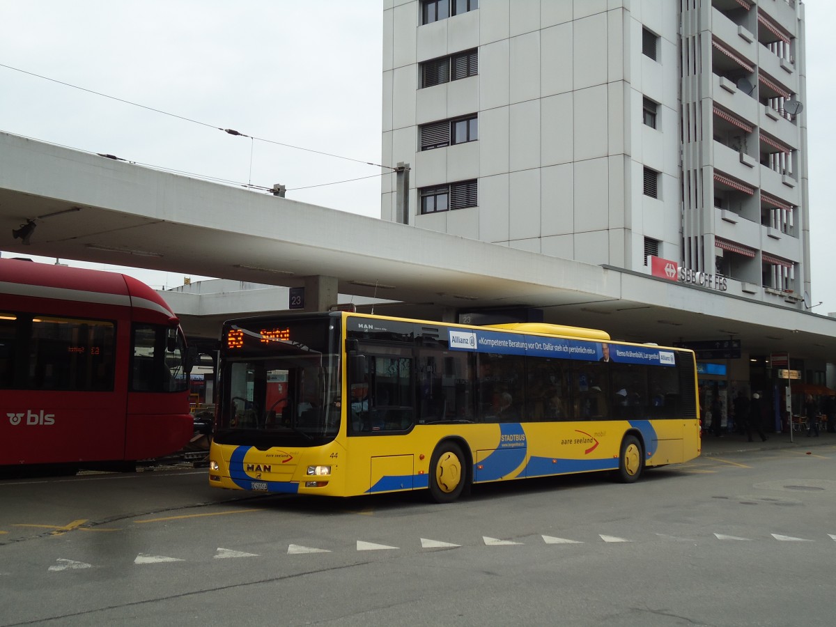 (143'559) - ASm Langenthal - Nr. 44/BE 420'514 - MAN am 23. M�rz 2013 beim Bahnhof Langenthal