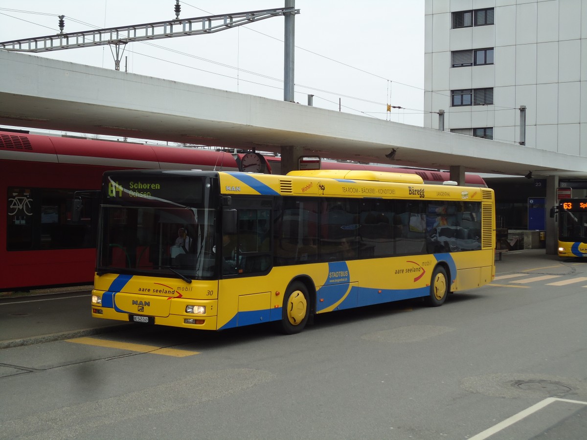 (143'560) - ASm Langenthal - Nr. 30/BE 545'549 - MAN am 23. M�rz 2013 beim Bahnhof Langenthal