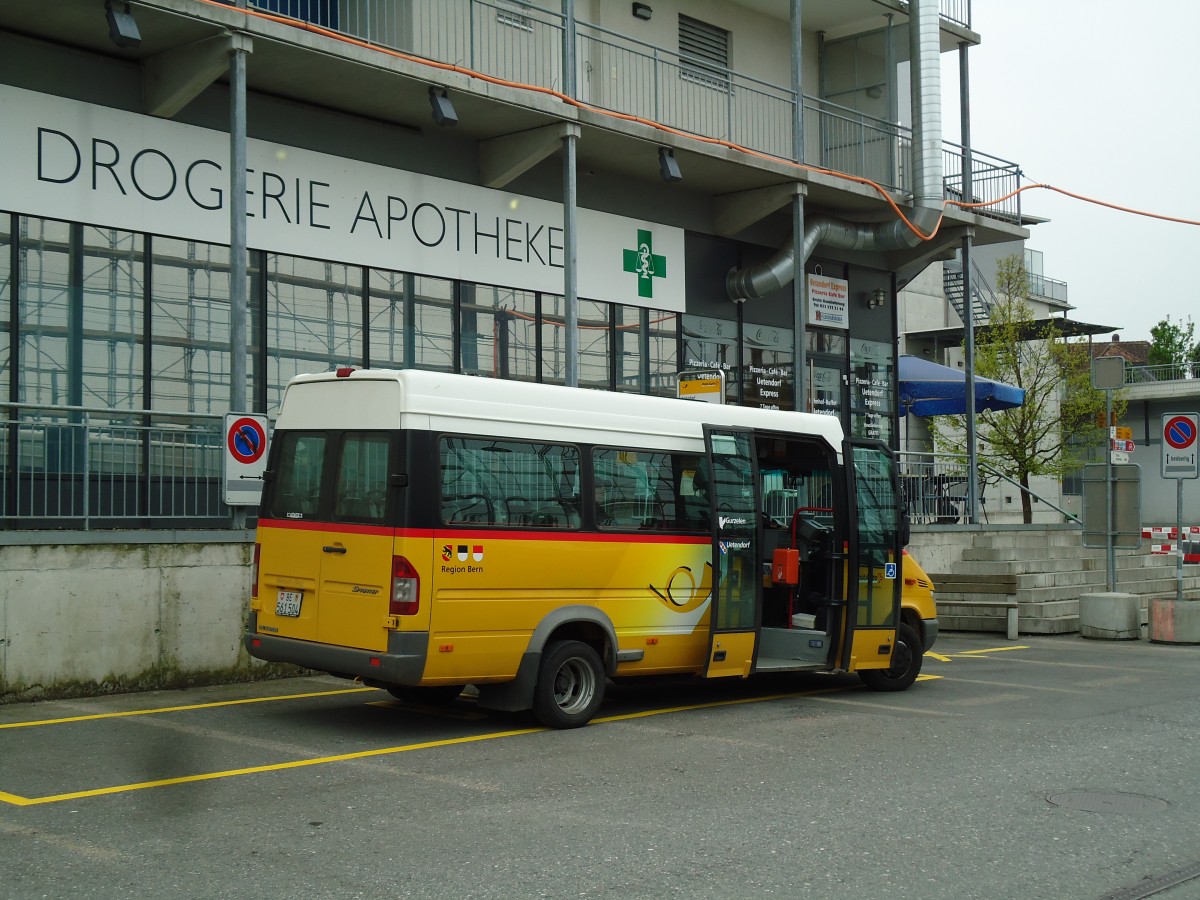 (143'929) - L�di, Uetendorf - BE 561'504 - Mercedes (ex Steiner, Messen) am 29. April 2013 beim Bahnhof Uetendorf