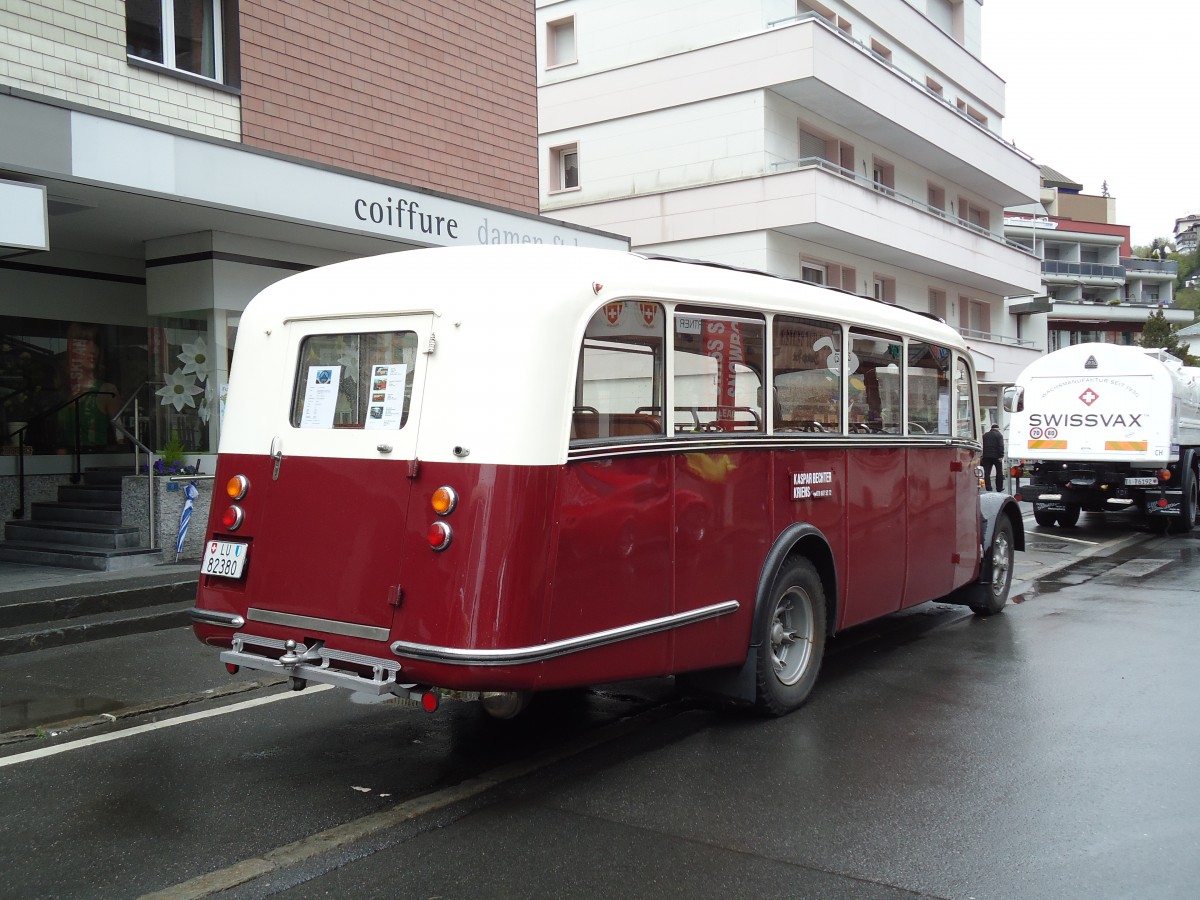 (144'275) - Bechter, Kriens - LU 82'380 - Saurer/Krapf (ex M�nch, D-Marienberg; ex Spirig, Widnau; ex RhV Altst�tten Nr. 33; ex Th�r, Eichberg) am 19. Mai 2013 in Engelberg, OiO