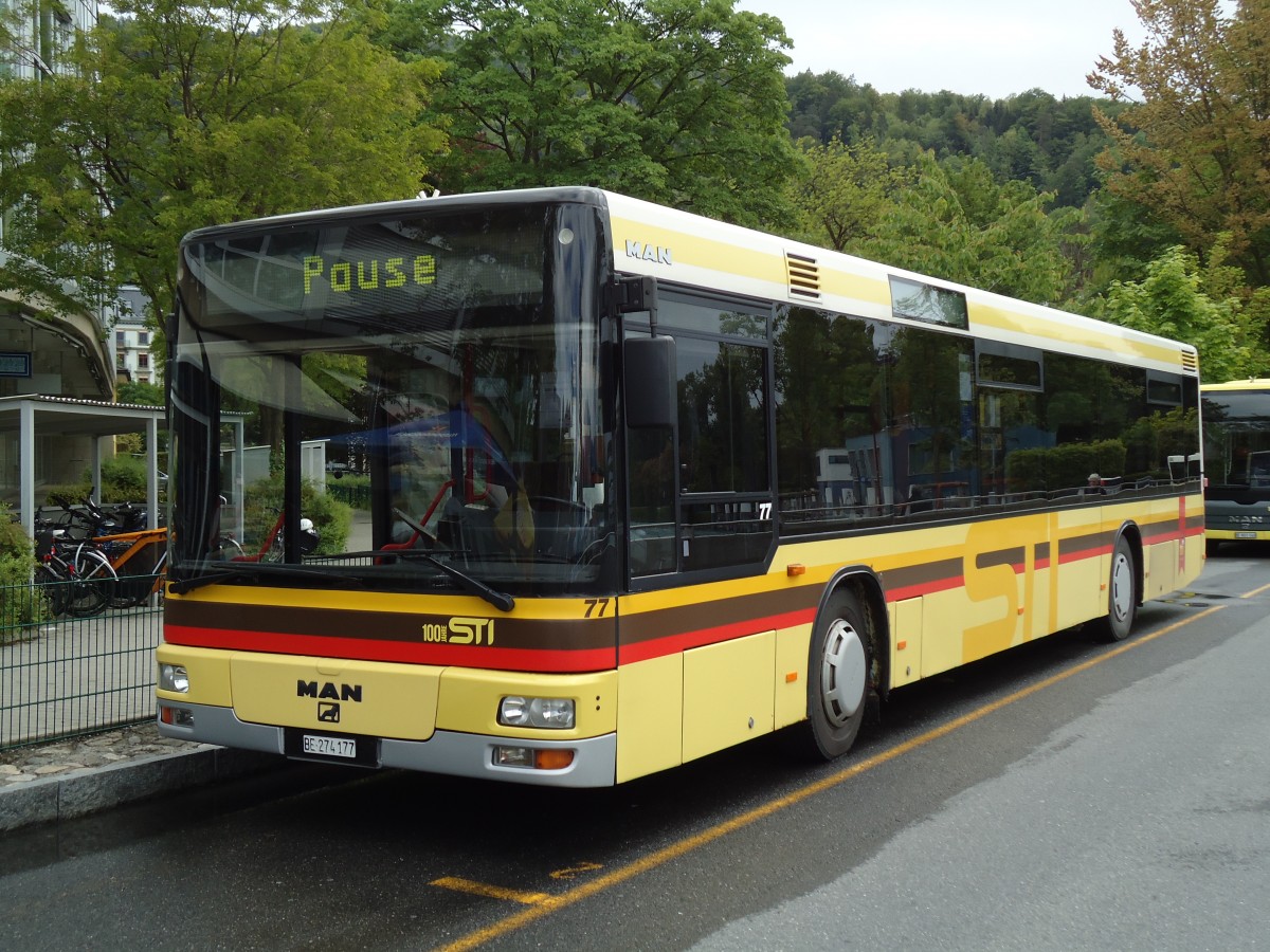 (144'509) - STI Thun - Nr. 77/BE 274'177 - MAN am 23. Mai 2013 bei der Schiffl�ndte Thun