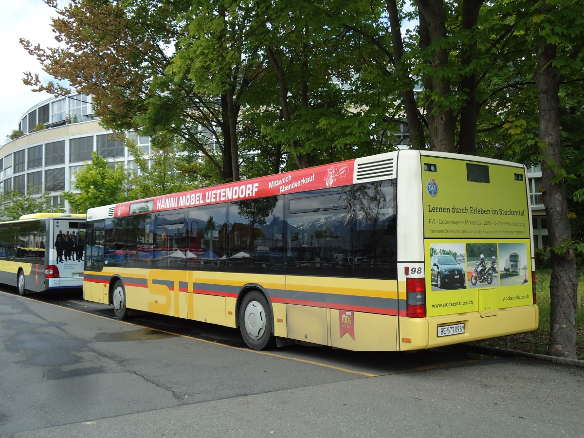 (144'513) - STI Thun - Nr. 98/BE 577'098 - MAN am 23. Mai 2013 bei der Schiffl�ndte Thun