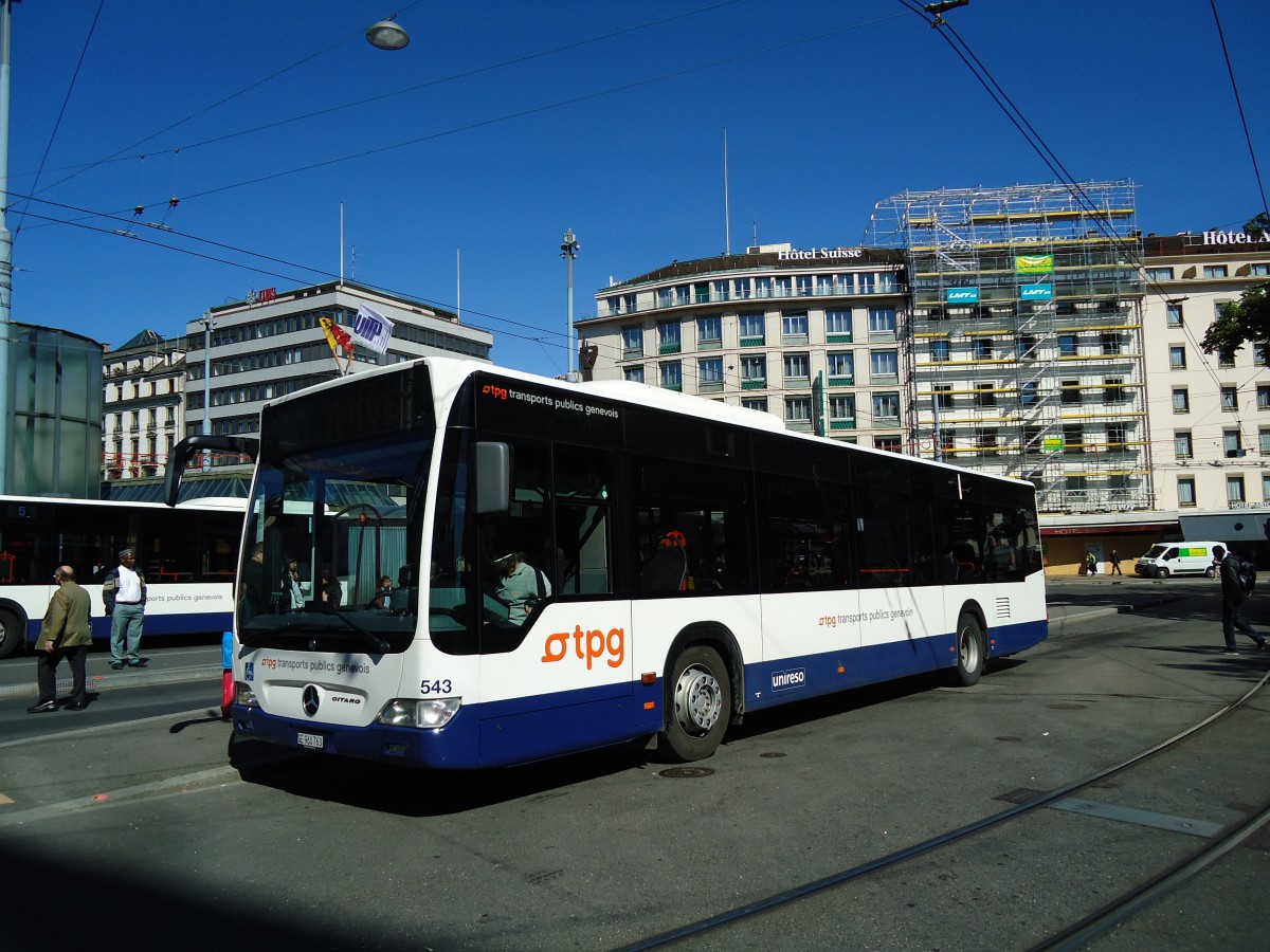 (144'740) - TPG Gen�ve - Nr. 543/GE 960'763 - Mercedes am 27. Mai 2013 beim Bahnhof Gen�ve