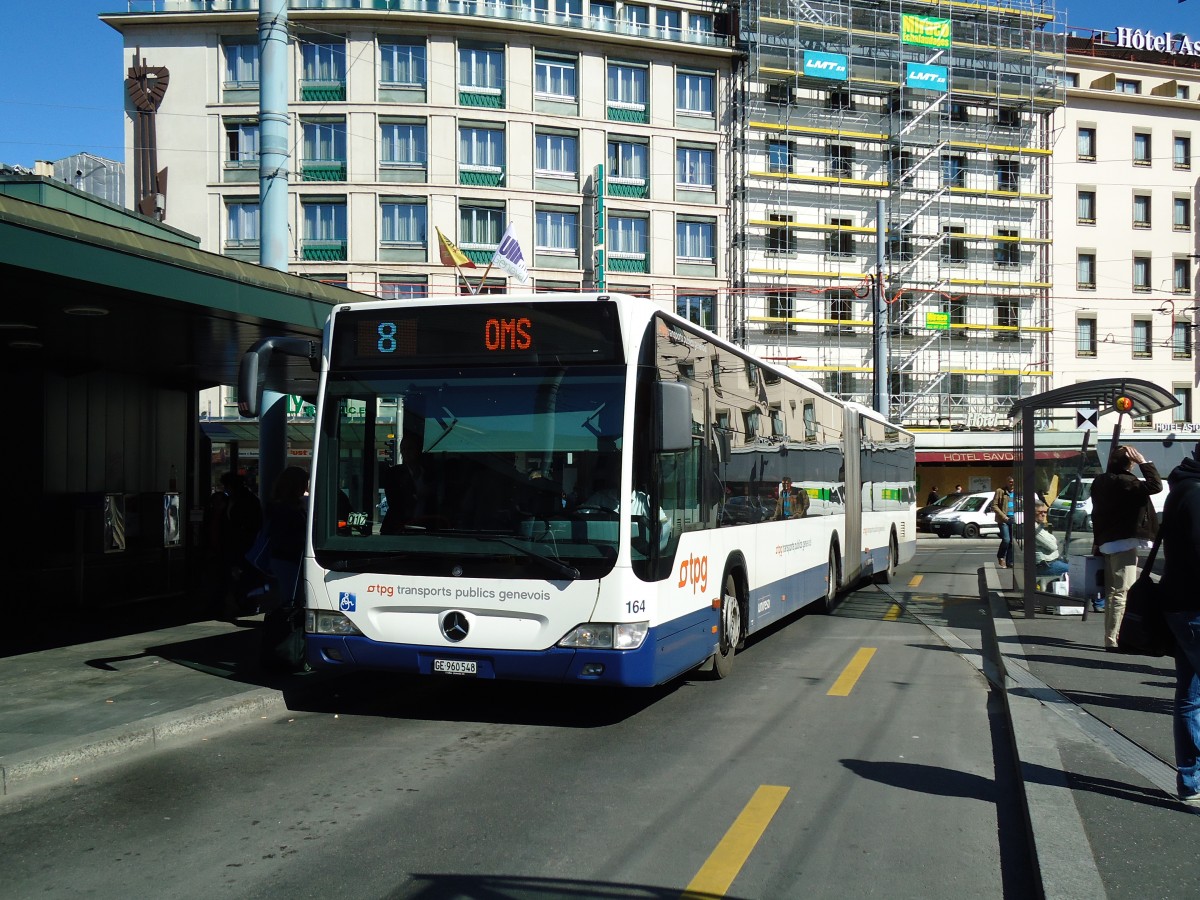 (144'751) - TPG Gen�ve - Nr. 164/GE 960'548 - Mercedes am 27. Mai 2013 beim Bahnhof Gen�ve