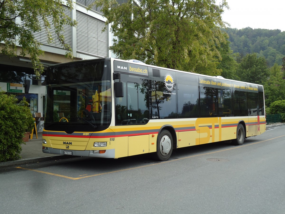 (144'787) - STI Thun - Nr. 116/BE 700'116 - MAN am 2. Juni 2013 bei der Schiffl�ndte Thun