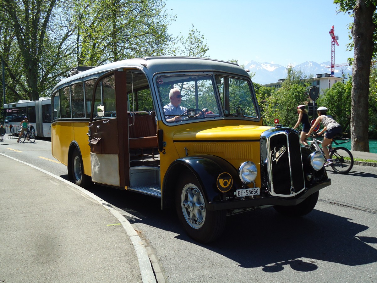 (145'111) - Reusser, Thun - BE 58'656 - Saurer/H�nni (ex Kontiki, Wettingen; ex Nussbaumer, Ganterschwil) am 16. Juni 2013 in Thun, Garage STI