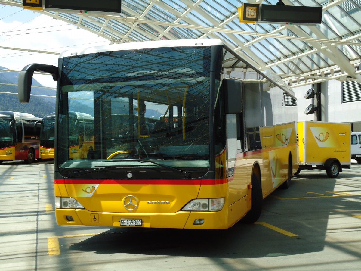 (145'208) - PostAuto Graub�nden - GR 159'302 - Mercedes am 17. Juni 2013 in Chur, Postautostation