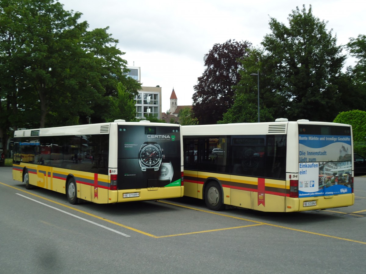 (145'595) - STI Thun - Nr. 99/BE 577'099 - MAN am 4. Juli 2013 bei der Schiffl�ndte Thun