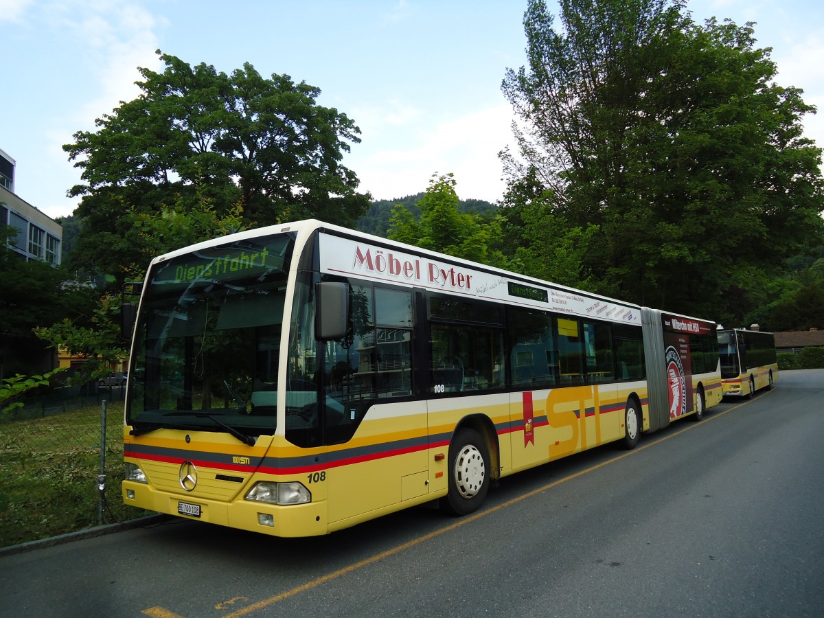 (145'602) - STI Thun - Nr. 108/BE 700'108 - Mercedes am 5. Juli 2013 bei der Schiffl�ndte Thun