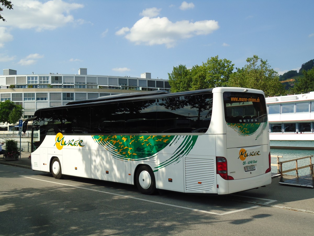 (145'609) - Murer, Baar - ZG 50'240 - Setra am 6. Juli 2013 bei der Schiffl�ndte Thun