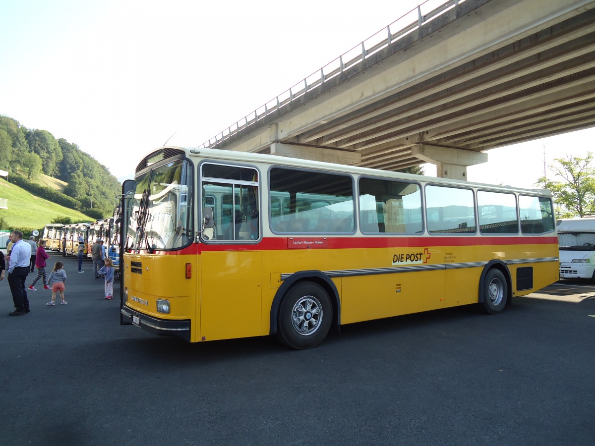 (145'827) - Schmid, Glarus - GL 20'631 - Saurer/T�scher (ex Mosimann, Aesch; ex Erne, Full; ex P 24'257) am 20. Juli 2013 in Seewen, Senn Transporte