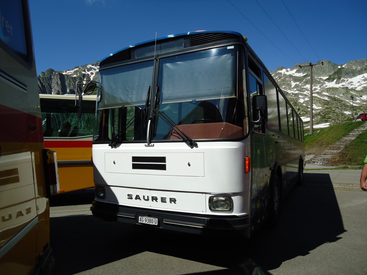 (145'838) - Gloor, Staufen - AG 9380 U - Saurer/Hess (ex ALMAT, Tagelswangen; ex P 26'516) am 20. Juli 2013 in Gotthard, Passh�he