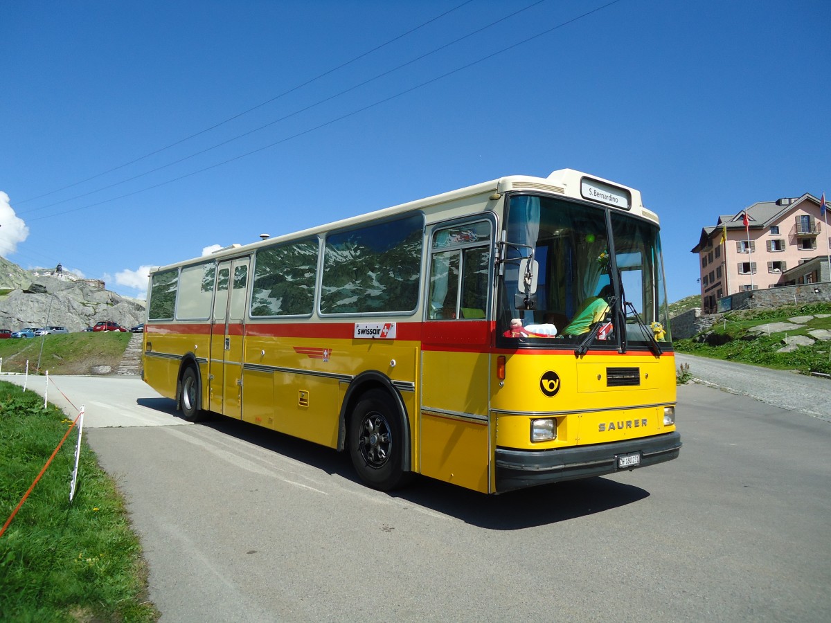(145'854) - Br�ndli, Z�rich - ZH 180'231 - Saurer/R&J (ex Hofmann, Z�rich; ex Pacciarelli, Grono; ex P 25'661) am 20. Juli 2013 in Gotthard, Passh�he