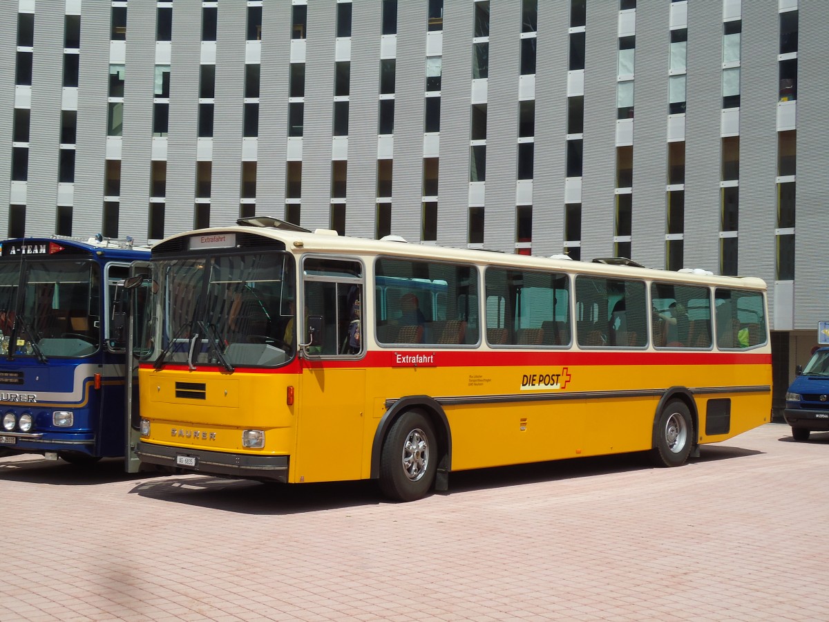 (145'903) - Gautschi, Suhr - AG 6835 - Saurer/T�scher (ex L�tscher, Neuheim Nr. 200; ex Cartek, Regensdorf; ex P 25'822) am 20. Juni 2013 in Airolo, Caserna