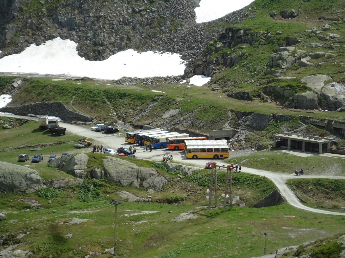 (145'944) - Schmid, Glarus - GL 20'631 - Saurer/T�scher (ex Mosimann, Aesch; ex Erne, Full; ex P 24'257) am 20. Juli 2013 in Gotthard, Lago di Lucendro