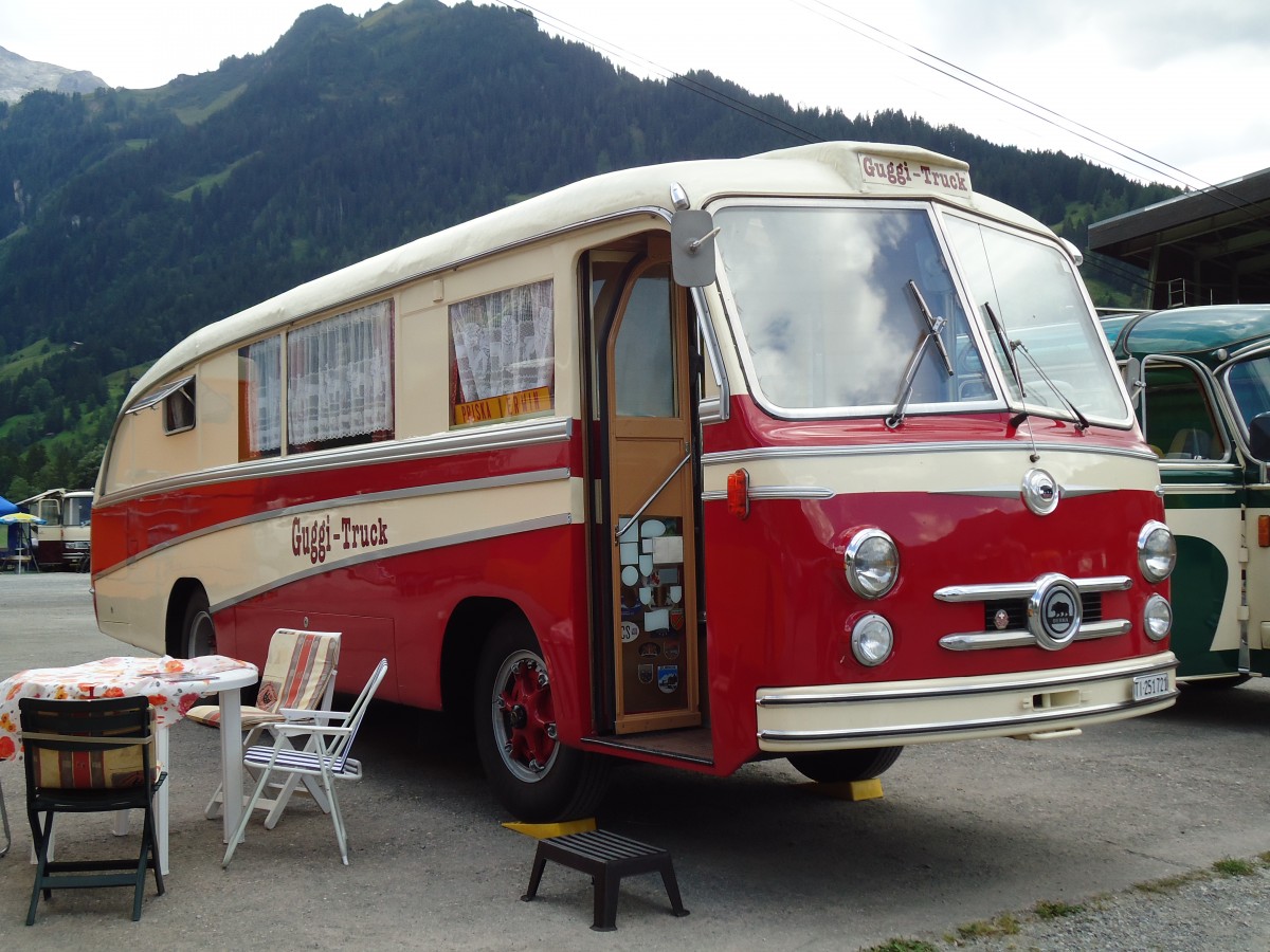 (146'353) - Guggenb�hl, Brissago - TI 251'721 - Berna/R&J (ex VB Biel Nr. 110; ex VB Biel Nr. 10) am 17. August 2013 in Lenk, Metschbahnen