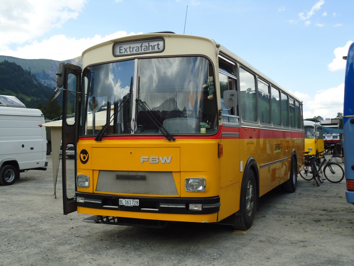 (146'373) - Jenzer, Aesch - BL 161'728 - FBW/T�scher (ex N�f, ...; ex Villiger, Beinwil) am 17. August 2013 in Lenk, Metschbahnen